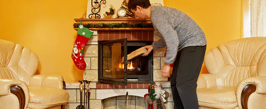 Rusted Metal Fireplace Restoration in Lackawanna, New York